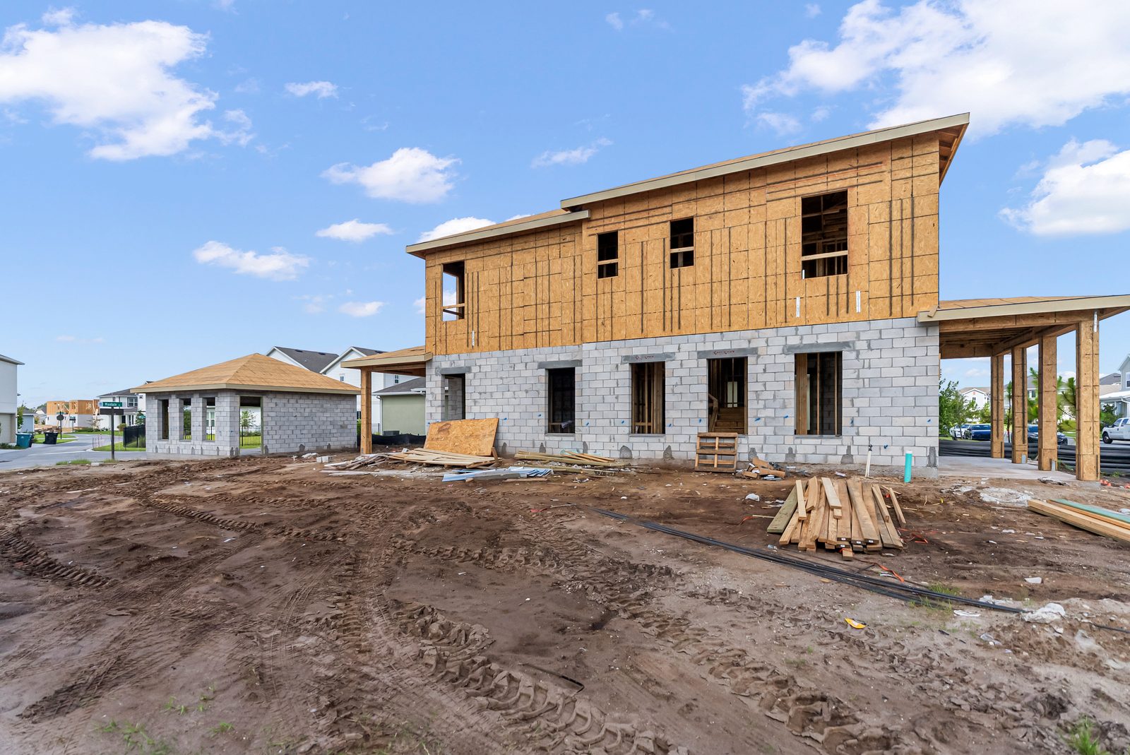 Home under construction in a Central Florida community