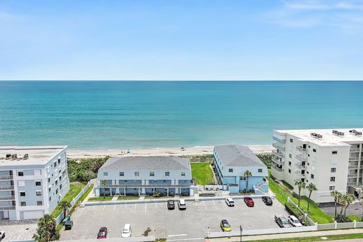 Oceanfront condominium building on the Florida coast