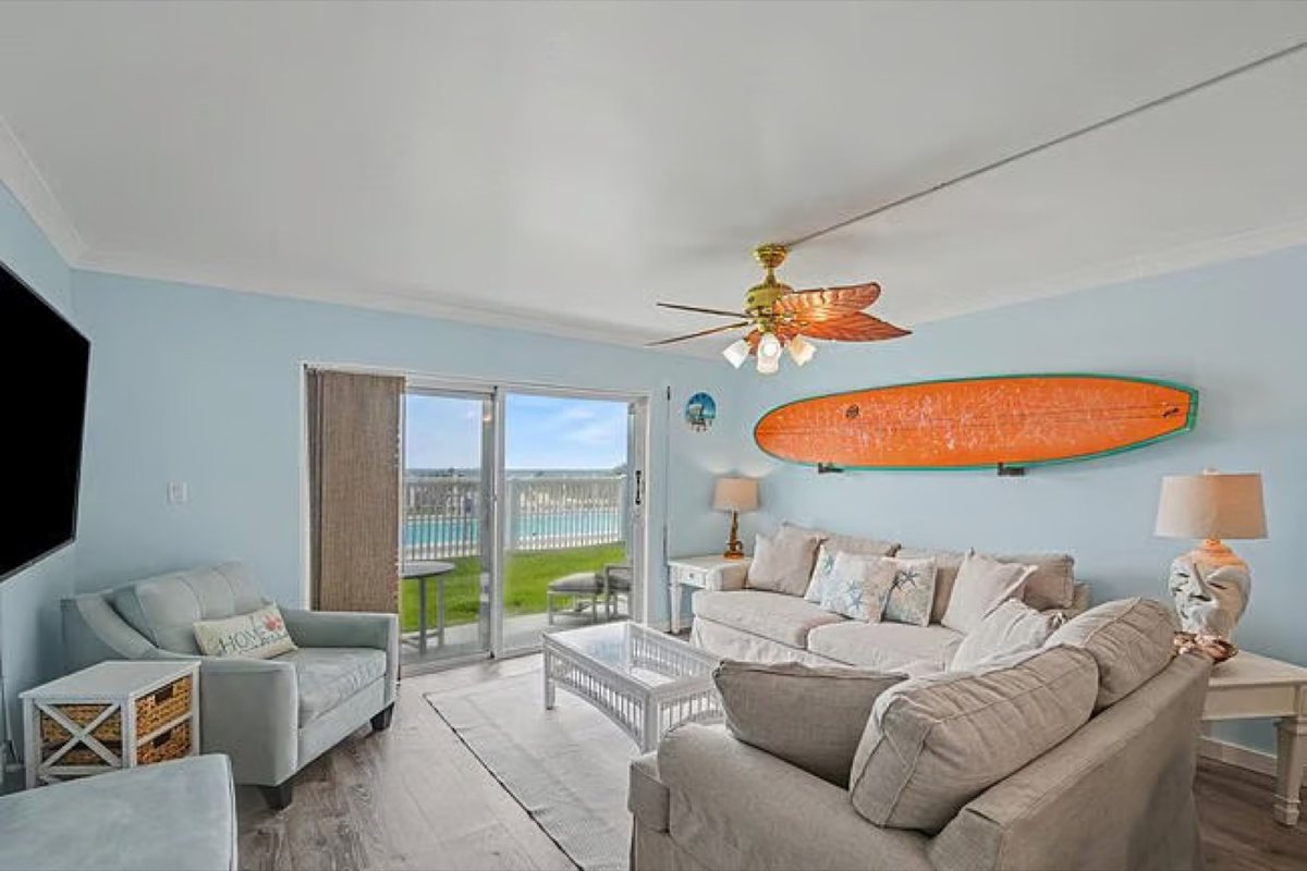 Living room with ocean view