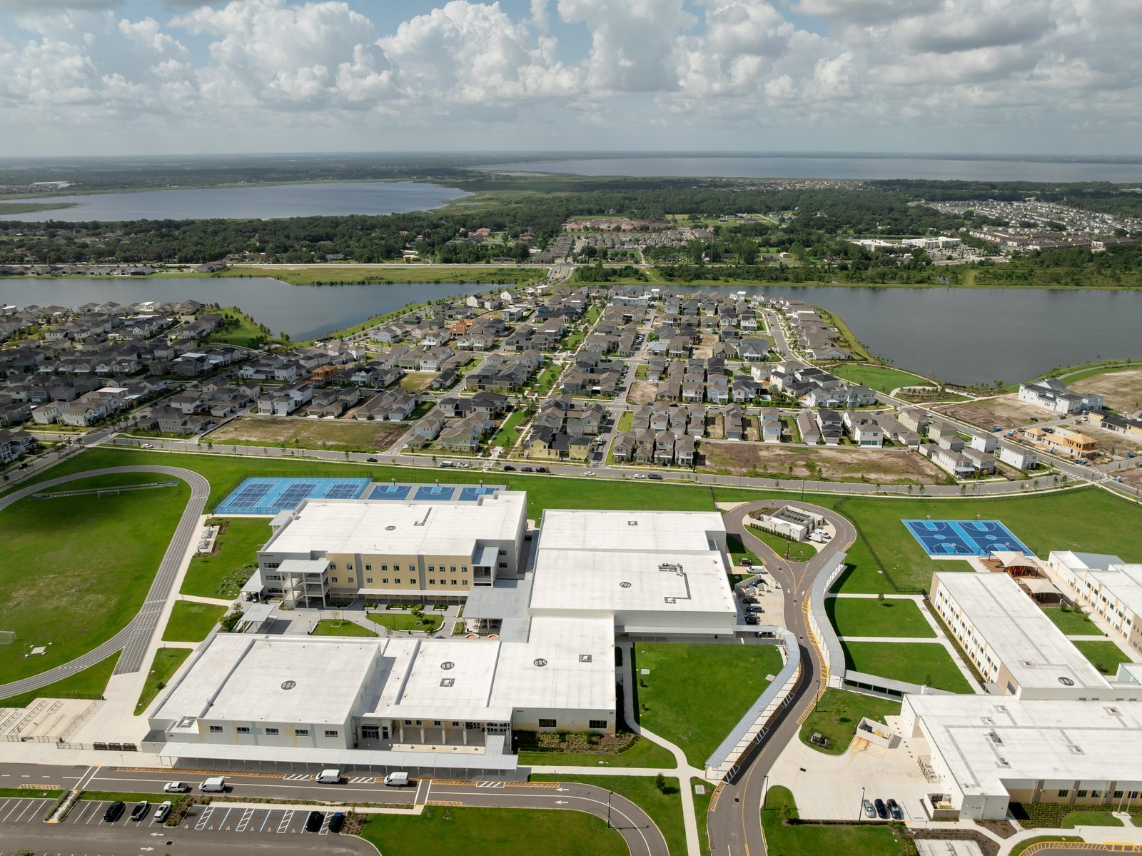 Aerial view of a Central Florida master-planned community