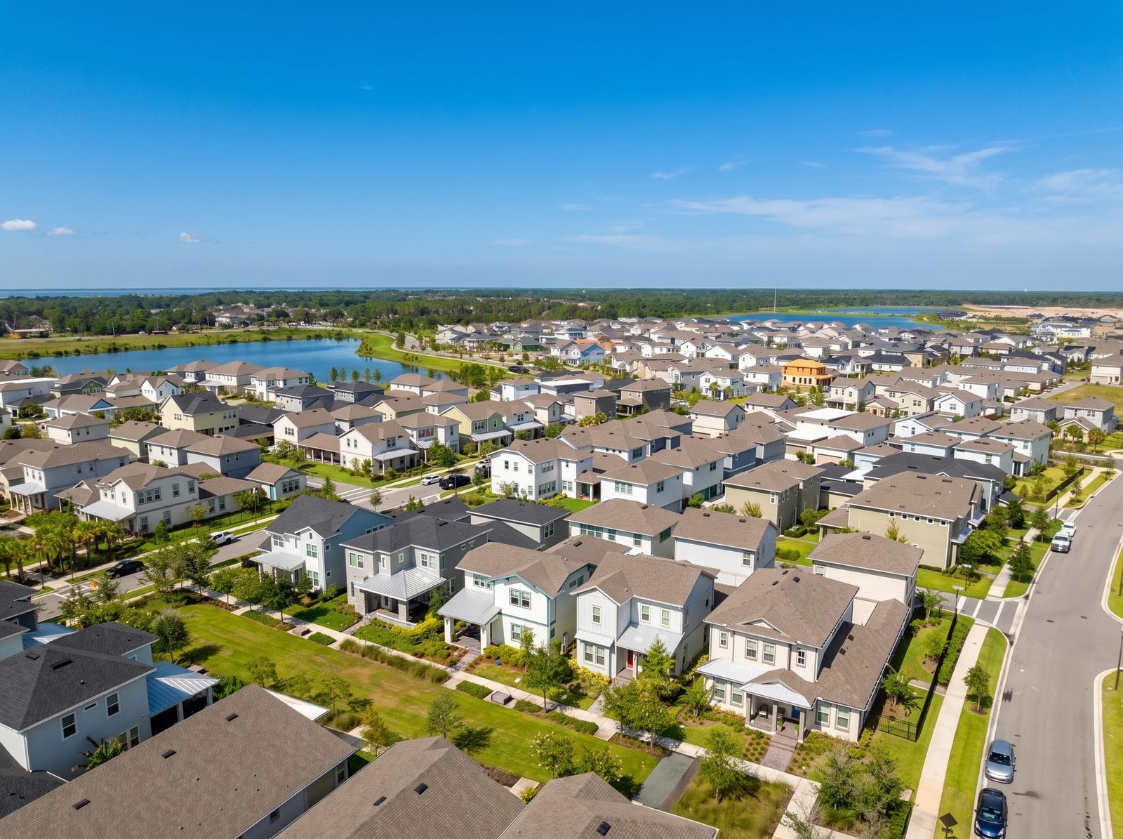 Aerial view of a Kissimmee master-planned community