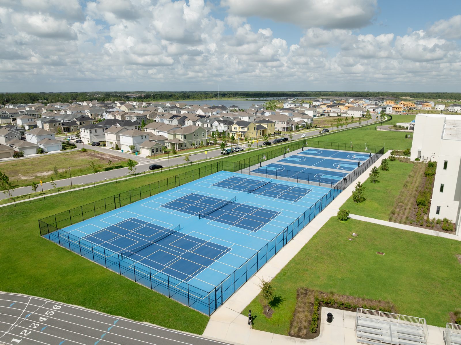 Community sports courts in a Central Florida neighborhood