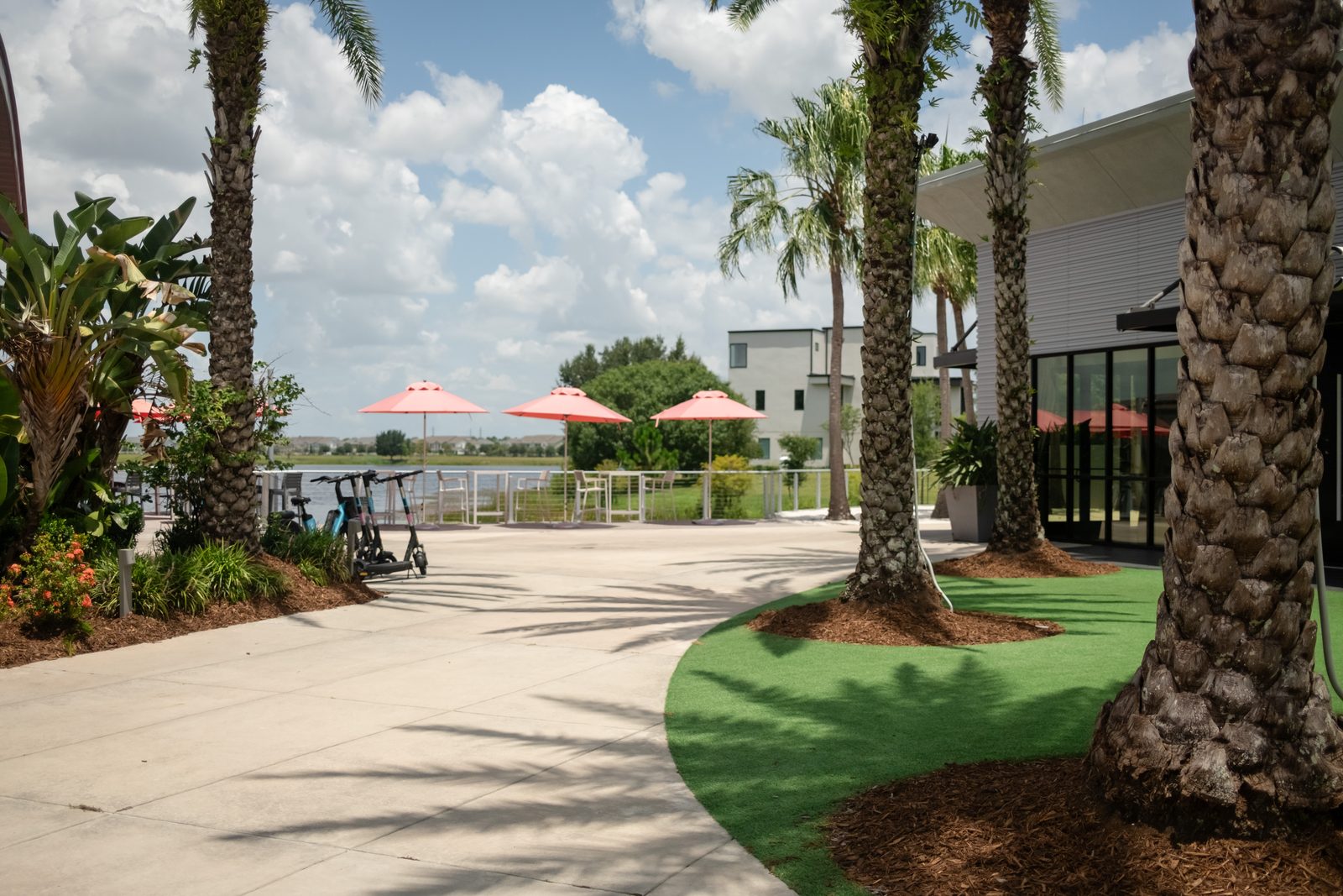 Shops and town center in a Central Florida community