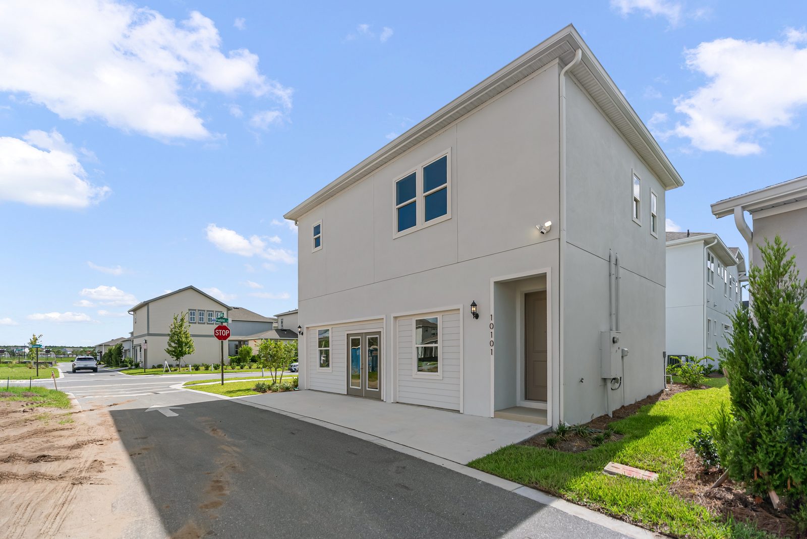 Townhome street in a Central Florida rental community